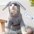 Traje de conejo de gato de sudadera con capucha mascota